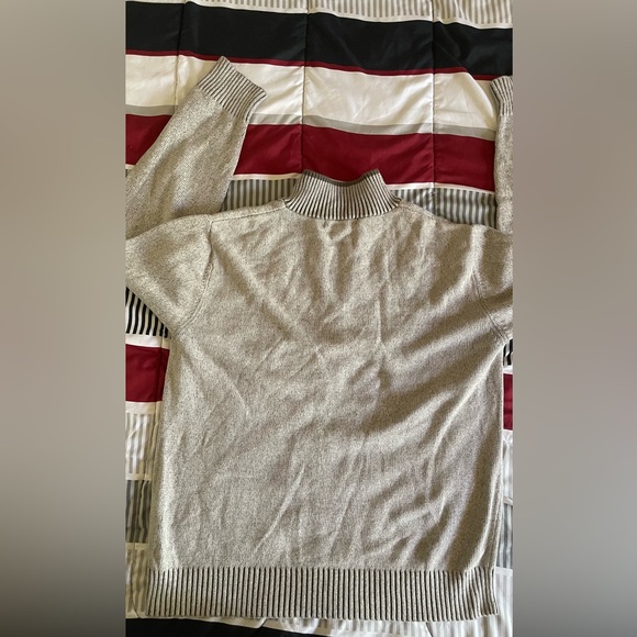 STRUCTURE Striped Knit gray Pullover Sweater Cotton - Picture 2 of 4